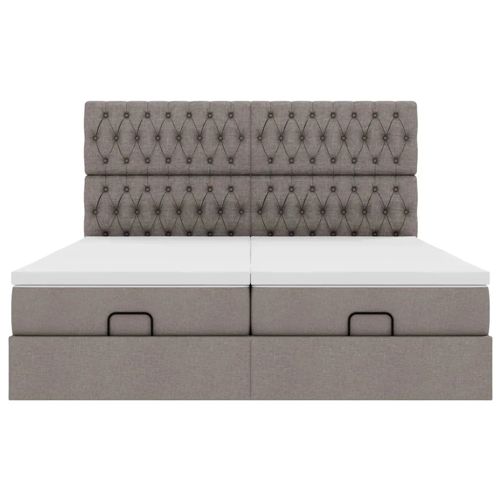 Struttura Letto Pouf con Materassi Tortora 180x200cm in Tessuto 3314566 - Image 8
