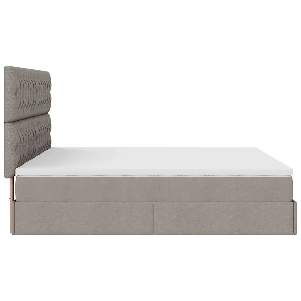 Struttura Letto Pouf con Materassi Tortora 180x200cm in Tessuto 3314566 - Image 9