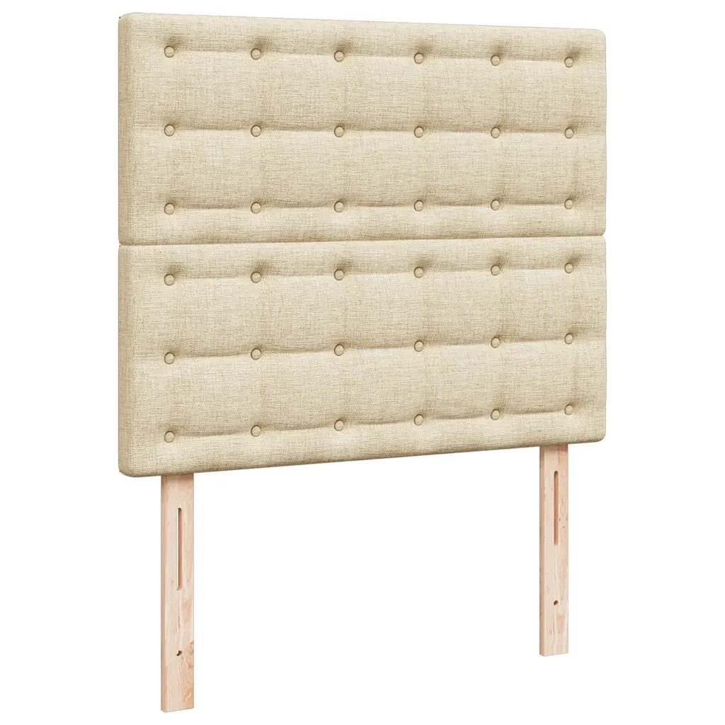 Struttura Letto Pouf con Materasso Crema 120x190 cm in Tessuto 3314160 - Image 10