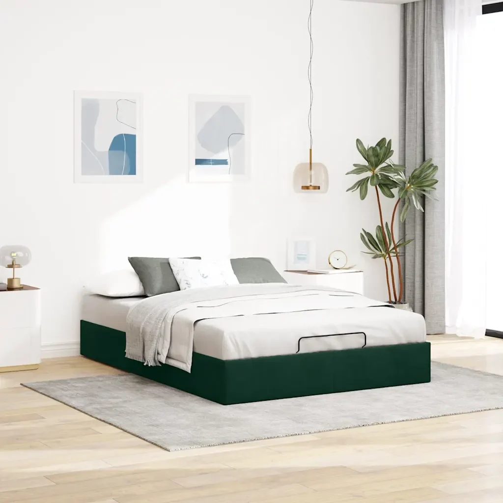 Struttura Letto Pouf senza Materasso 140x190 cm in Velluto - Image 3