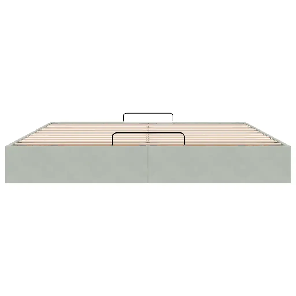 Struttura Letto Pouf senza Materasso 200x200 cm in Velluto - Image 6
