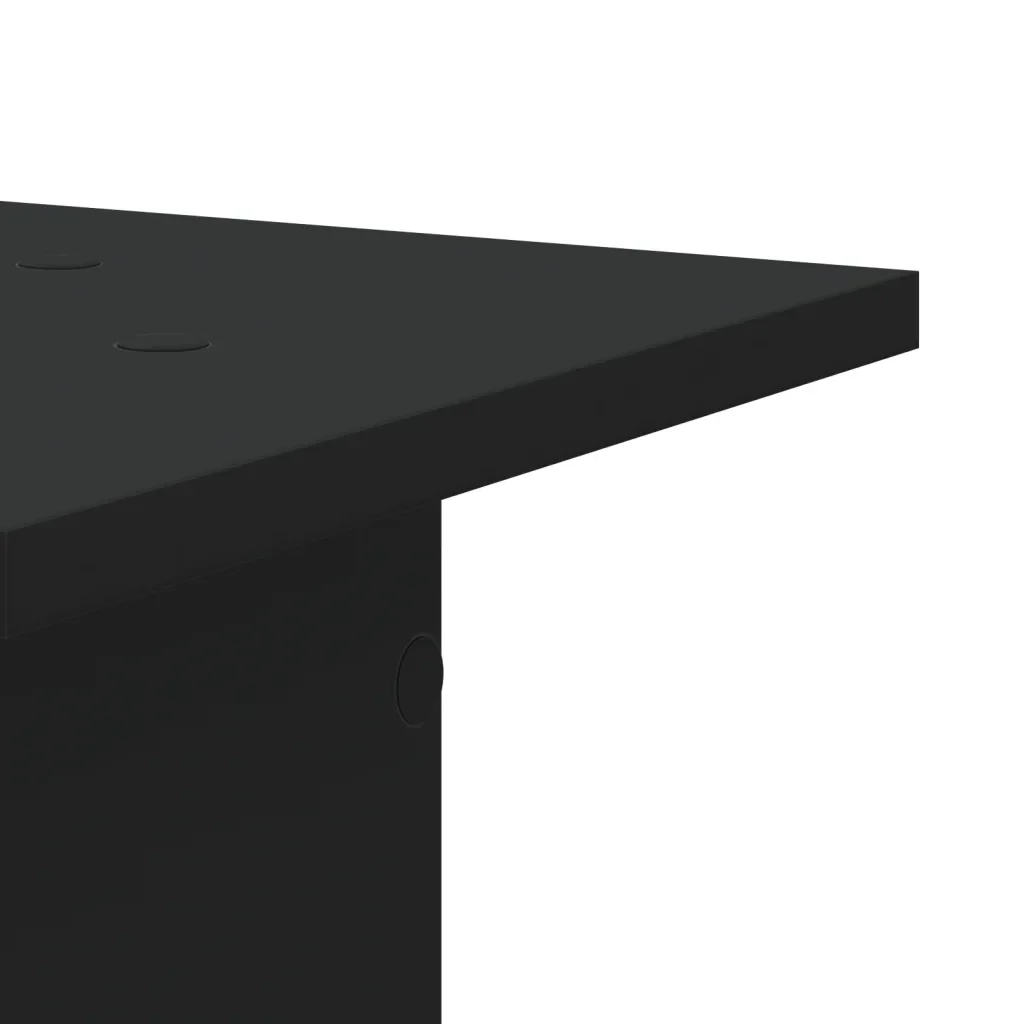 Supporti Altoparlanti 2 pz Neri 30x30x80cm in Legno Multistrato 852664 - Image 6