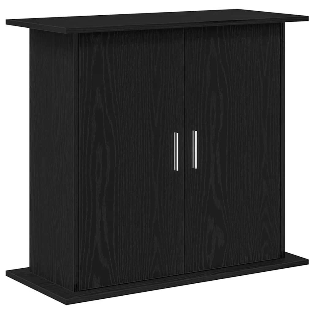 Supporto per acquario in rovere nero 81x36x73 cm in legno ingegnerizzato 862152 - Image 2