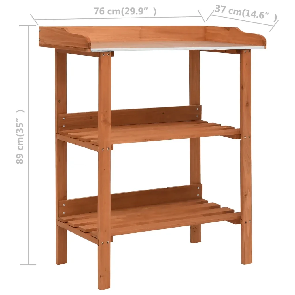 Supporto per Piante 76x37x89 cm in Legno di Abete 47244 - Image 6
