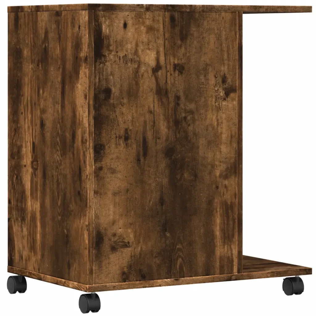 Supporto per Stampante con Ruote Rovere Fumo 60x40x68,5 cm 840643 - Image 7