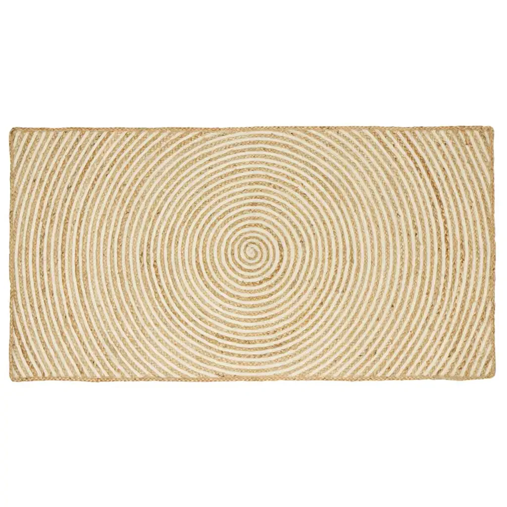 Tappeti per area Bianco 60 x 110 cm Juta