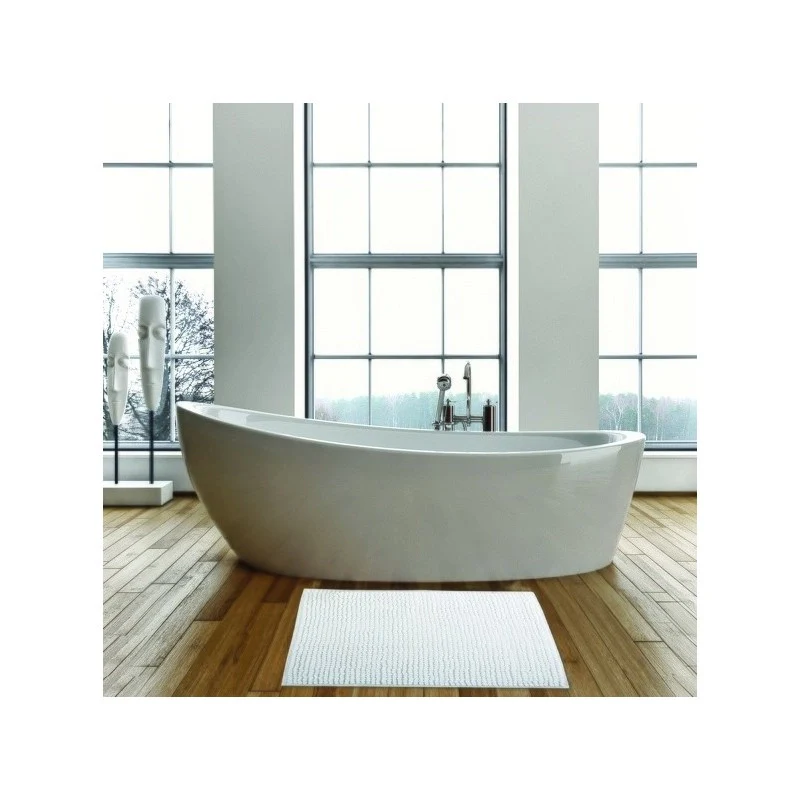 TAPPETO ANTISCIVOLO DA BAGNO CINIGLIA 40X60 CM- Bianco- SPIRE- pezzi 1 - Image 2