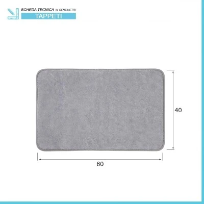 Tappeto doccia grigio 40x60 cm in poliestere antiscivolo Nuvola - Image 5