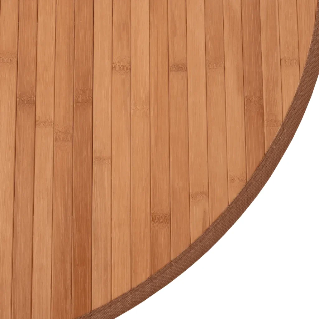 Tappeto Rotondo Naturale 60 cm in BambÃ¹ - Image 6