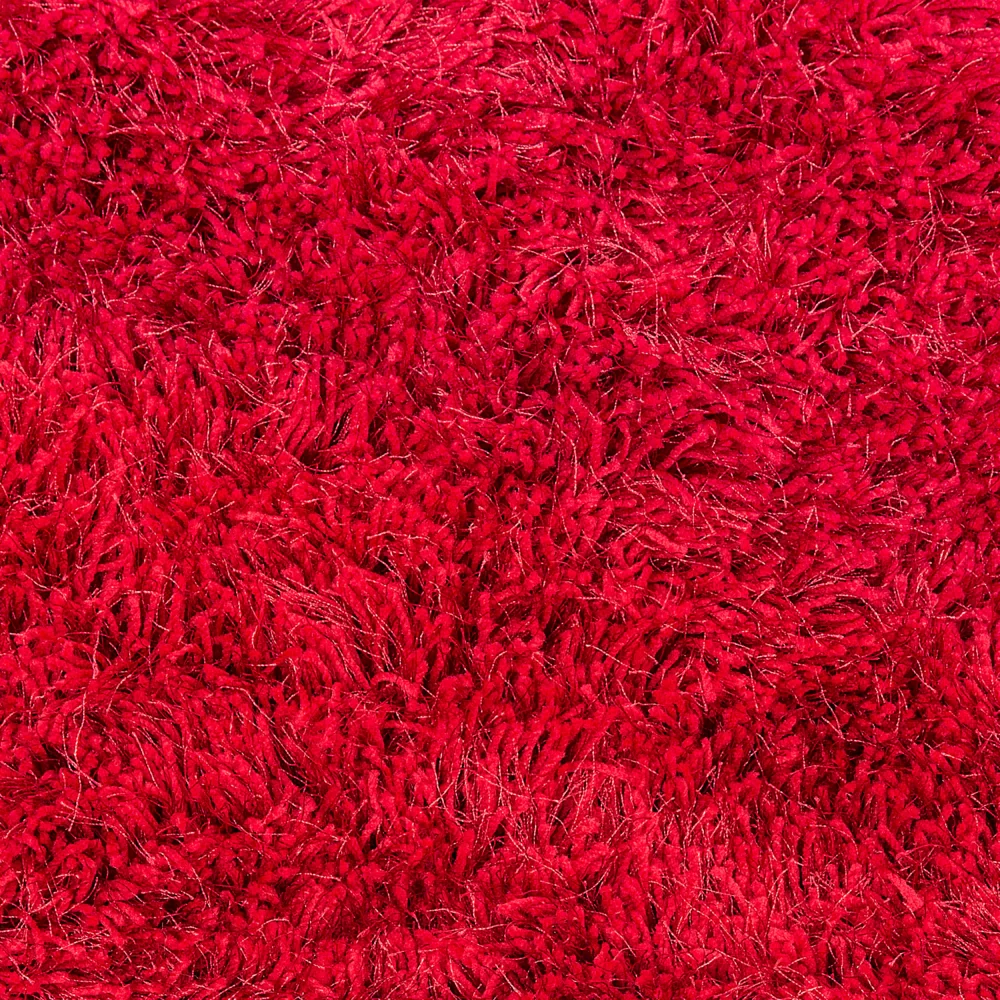 Tappeto Shaggy Tappeto a pelo lungo Solido Poliestere Rosso Rettangolare 80 x 150 cm - Image 3