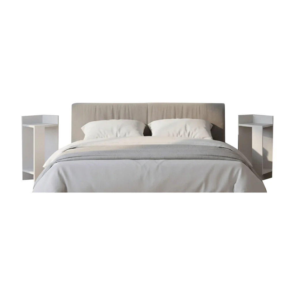 Tartano, set Comodini 4 Ripiani, Bianco
