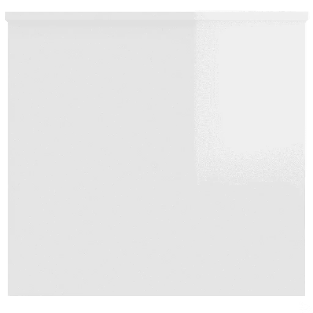 Tavolino Bianco Lucido 102x55,5x52,5 cm in Legno Multistrato 809671 - Image 5