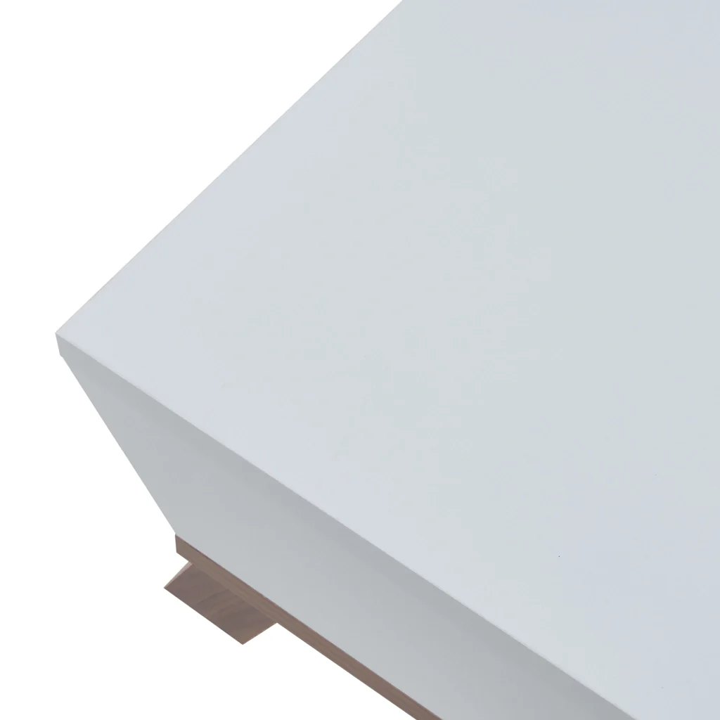Tavolino Centrale da Salotto Ljusdal con Contenitori Laterali 120 x 55 x 33 cm Bianco / Effetto Noce [en.casa] - Image 6