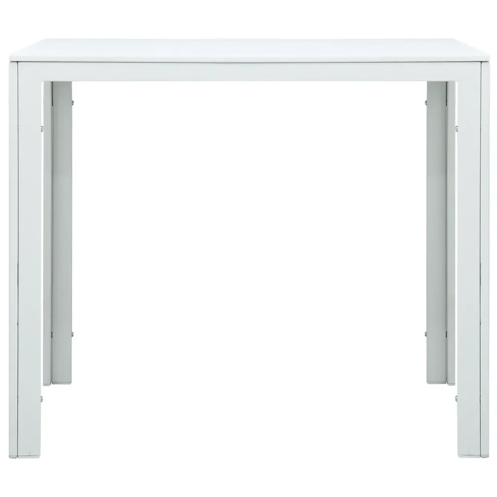 Tavolino da Salotto Bianco 78x78x74 cm HDPE Aspetto Legno 47881 - Image 2