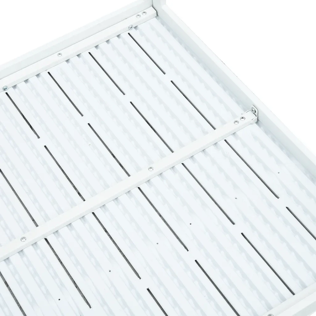 Tavolino da Salotto Bianco 78x78x74 cm HDPE Aspetto Legno 47881 - Image 5