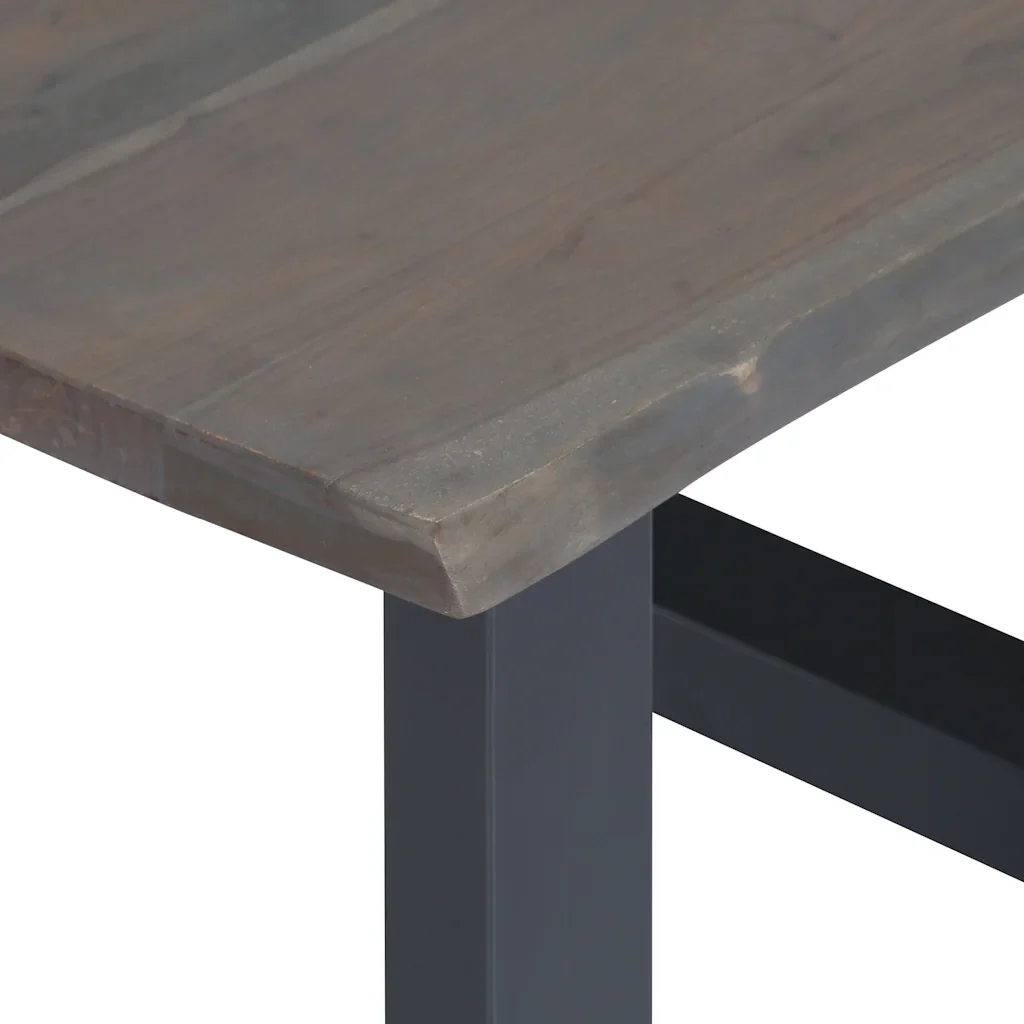 Tavolino da Salotto con Bordi Vivi 60x60x40 cm Massello Acacia 247827 - Image 4