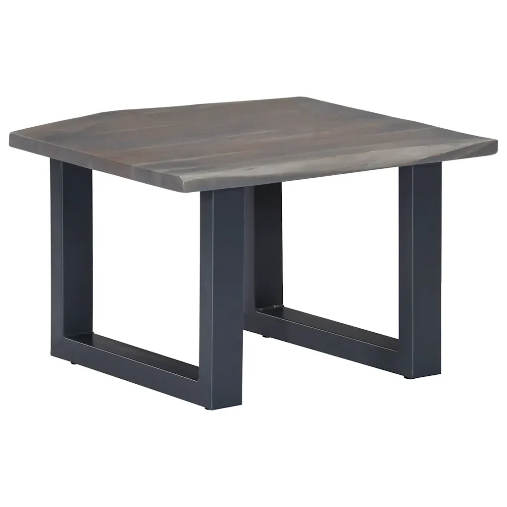 Tavolino da Salotto con Bordi Vivi 60x60x40 cm Massello Acacia 247827 - Image 8