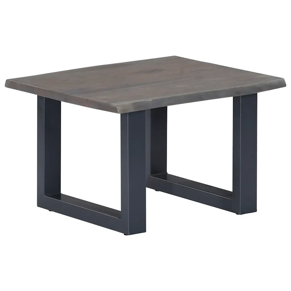 Tavolino da Salotto con Bordi Vivi 60x60x40 cm Massello Acacia 247827 - Image 9