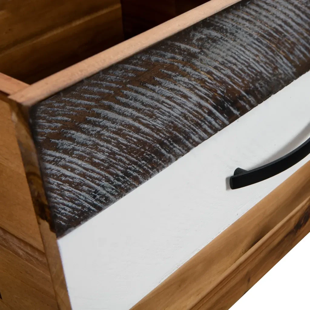 Tavolino da Salotto in Legno Massello d'Acacia 90x50x37,5 cm 246043 - Image 4