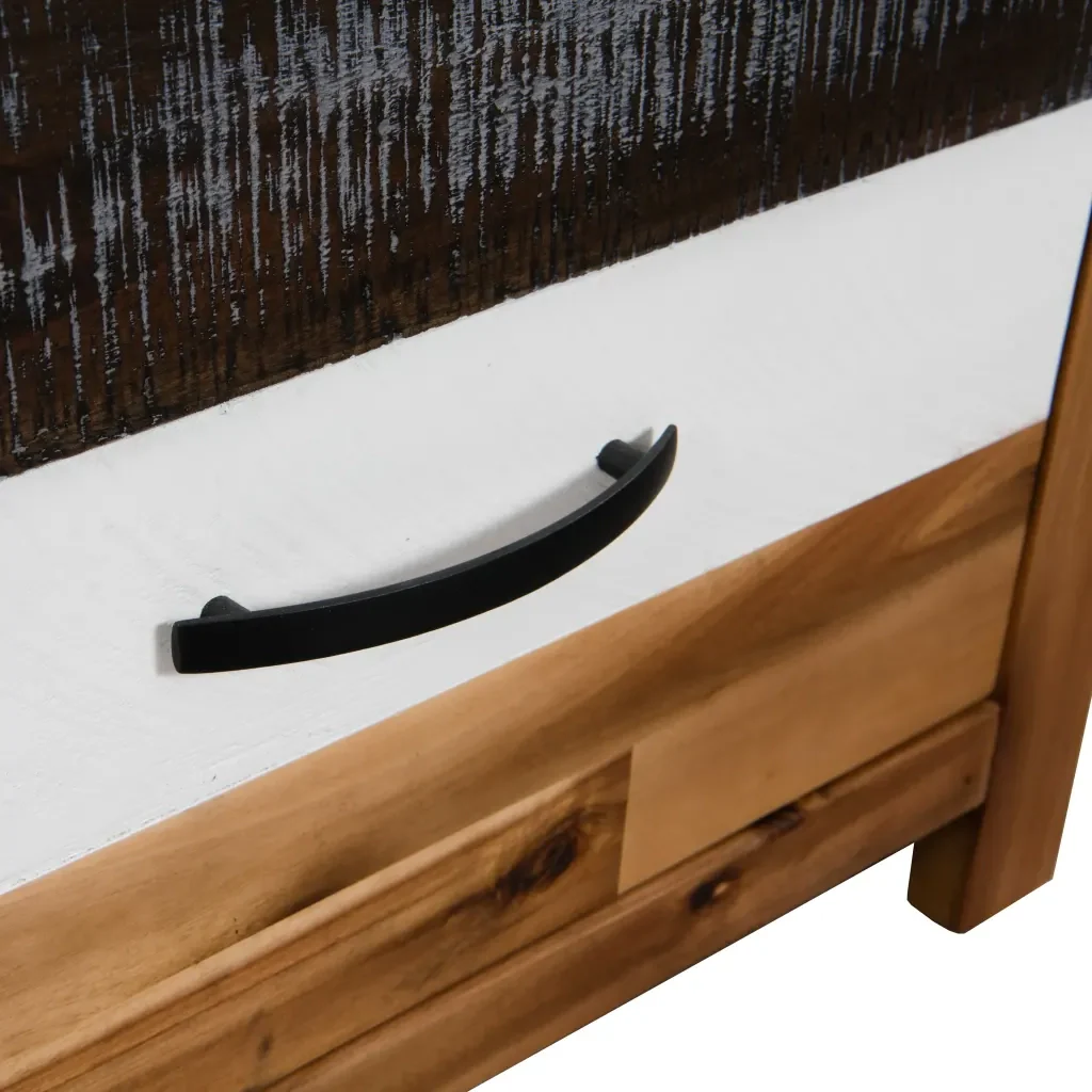 Tavolino da Salotto in Legno Massello d'Acacia 90x50x37,5 cm 246043 - Image 6