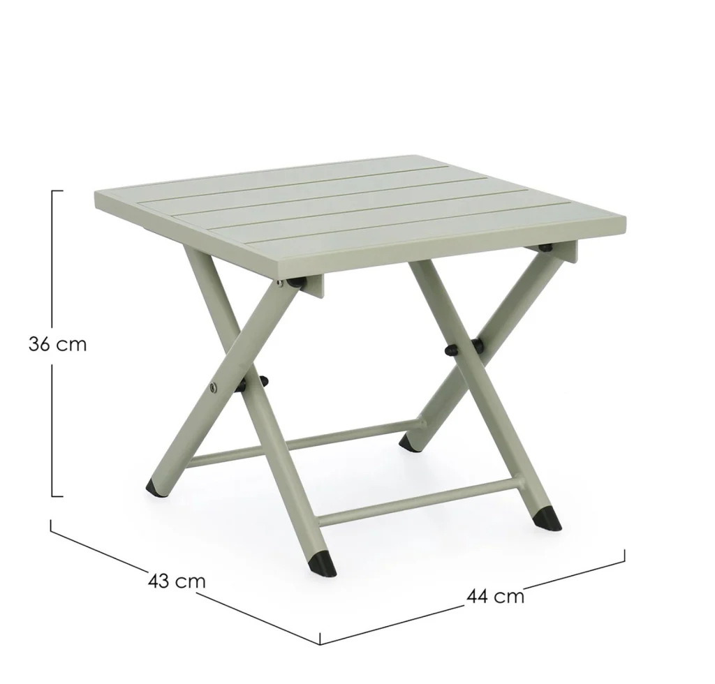 Tavolino da Esterno 44x43x36h cm in Alluminio Taylor Breeze - Image 5