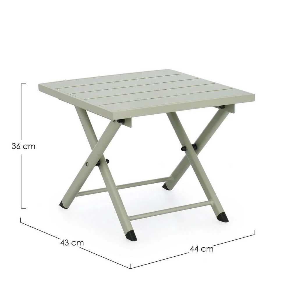 Tavolino da giardino pieghevole in alluminio 44x43 cm - AURE - Image 10