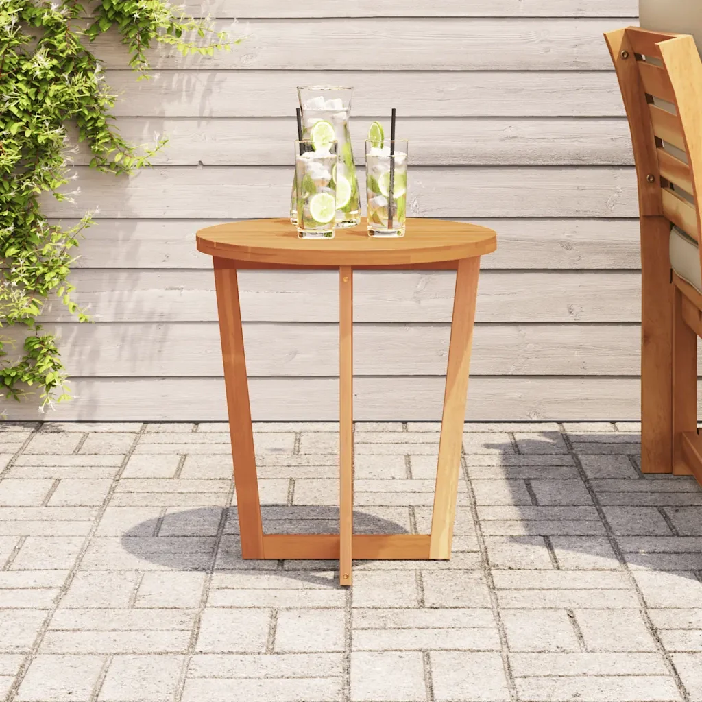 Tavolino da giardino rotondo Ø55x60 cm in Legno Massello di Acacia 4108132 - Image 3