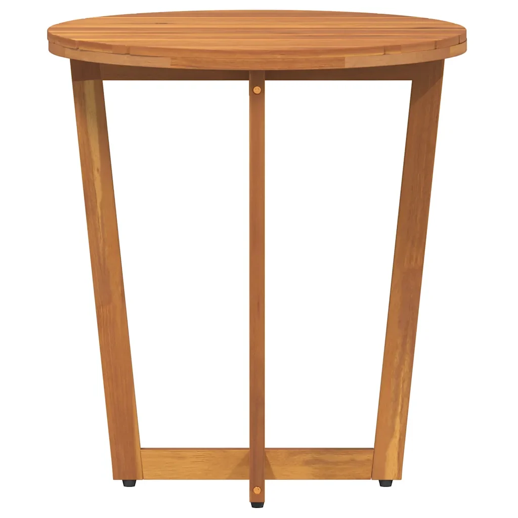 Tavolino da giardino rotondo Ø55x60 cm in Legno Massello di Acacia 4108132 - Image 5
