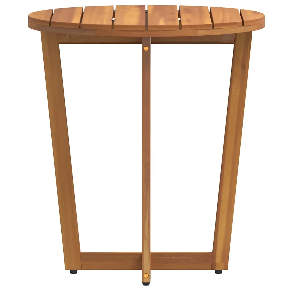 Tavolino da giardino rotondo Ø55x60 cm in Legno Massello di Acacia 4108132 - Image 6