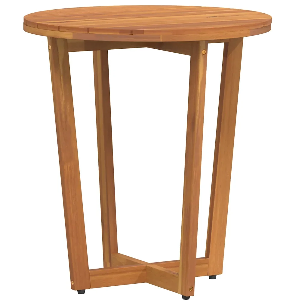 Tavolino da giardino rotondo Ø55x60 cm in Legno Massello di Acacia 4108132 - Image 7