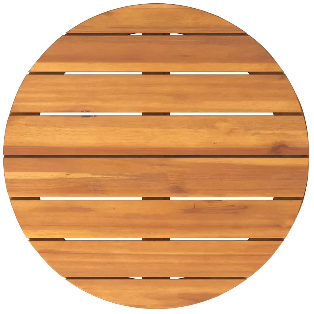 Tavolino da giardino rotondo Ø55x60 cm in Legno Massello di Acacia 4108132 - Image 8
