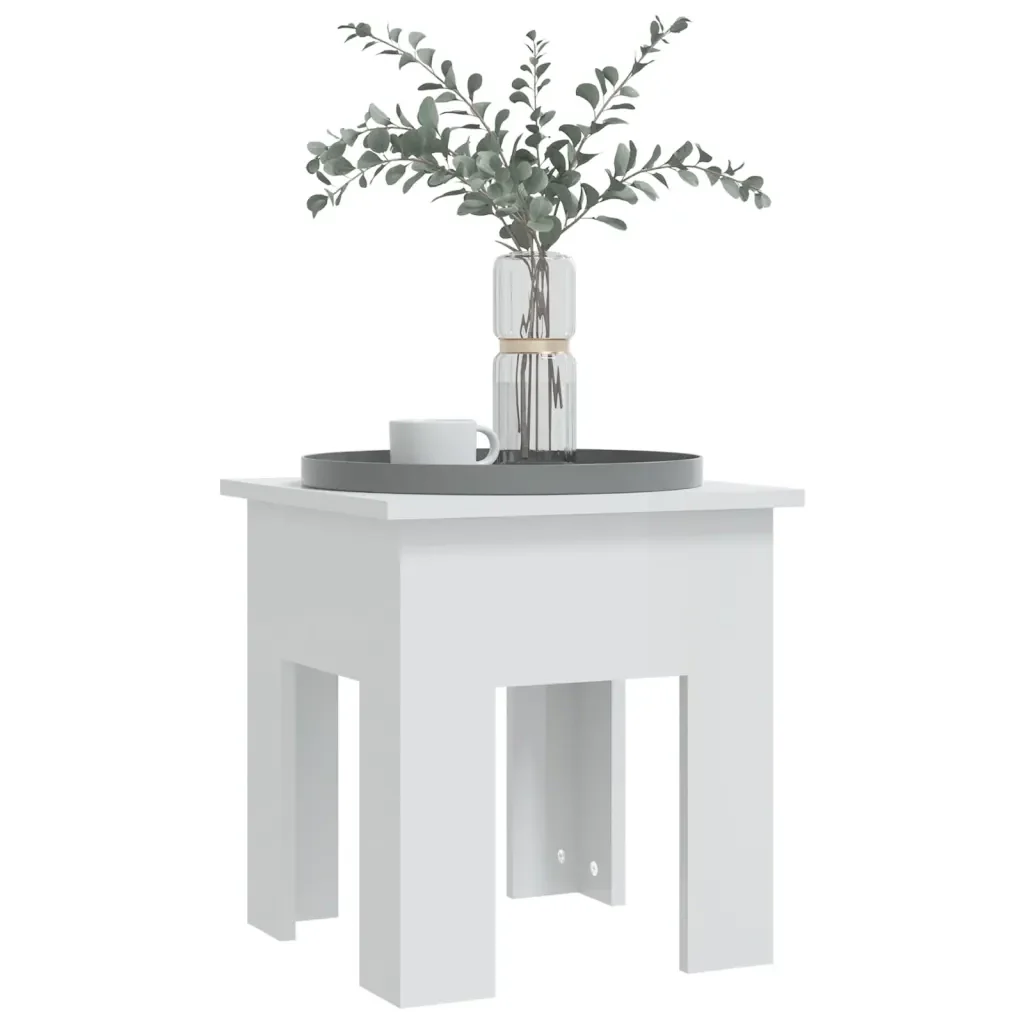 Tavolino da Salotto Bianco 40x40x42 cm in Truciolato 810250 - Image 4