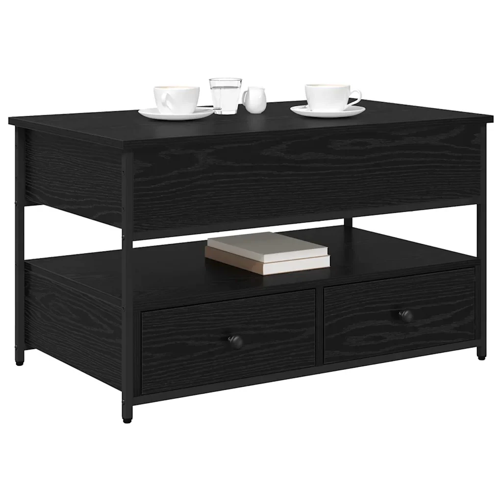 Tavolino da salotto con cassetto Rovere Nero 85 x 50 x 50 cm 883057 - Image 3