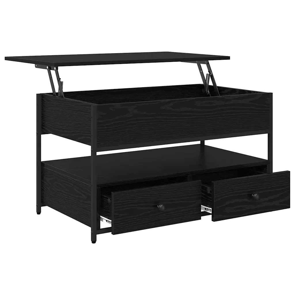 Tavolino da salotto con cassetto Rovere Nero 85 x 50 x 50 cm 883057 - Image 5