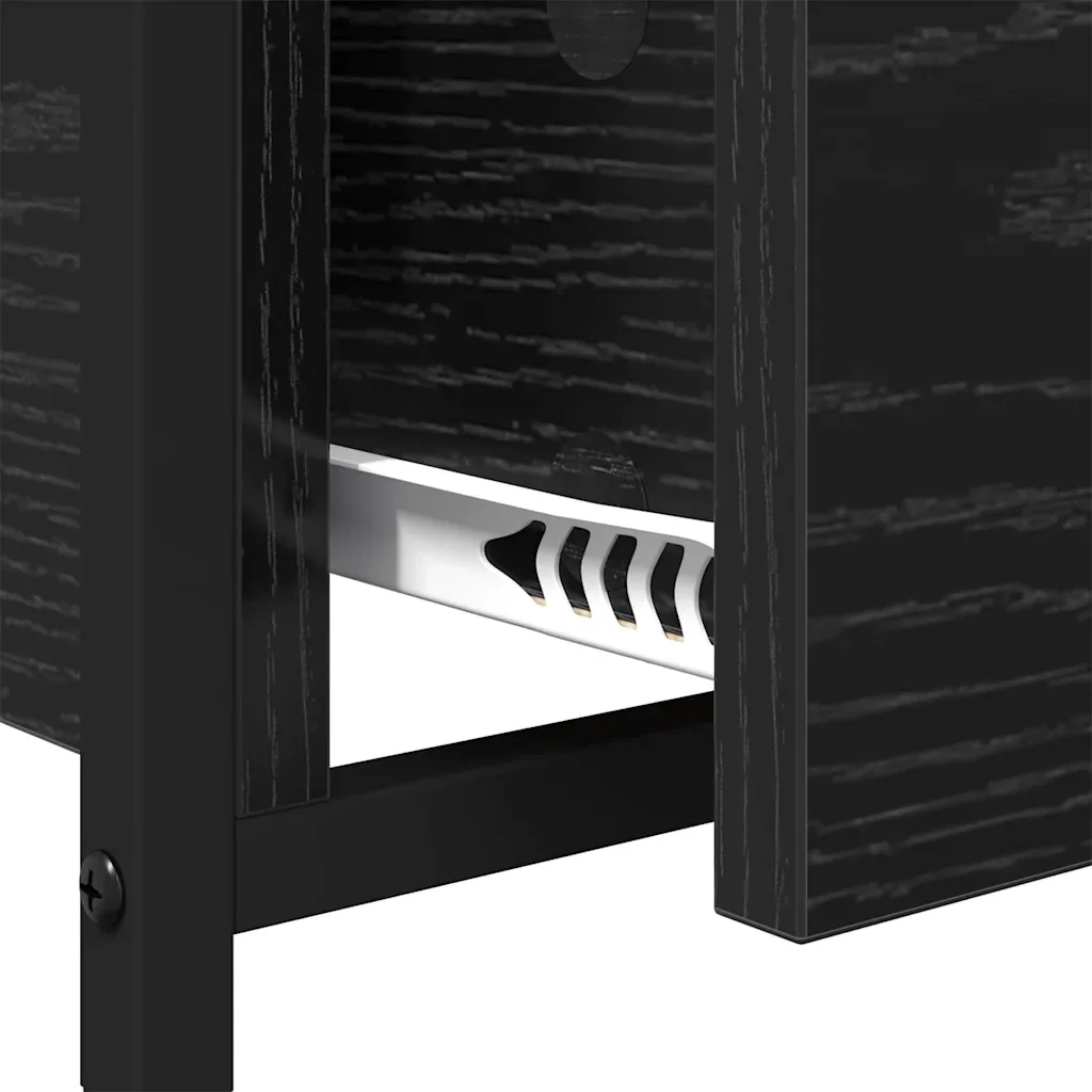 Tavolino da salotto con cassetto Rovere Nero 85 x 50 x 50 cm 883057 - Image 9