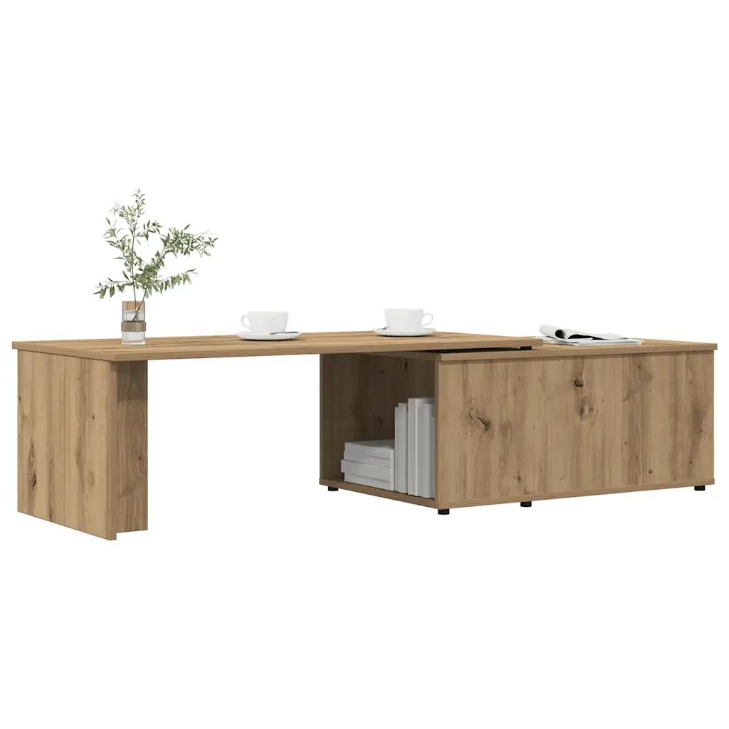 Tavolino da Salotto Rovere Artigianale 150x50x35 cm Truciolato - Image 3