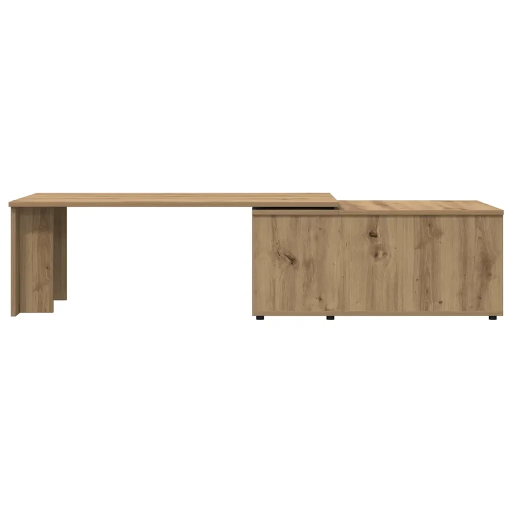 Tavolino da Salotto Rovere Artigianale 150x50x35 cm Truciolato - Image 4