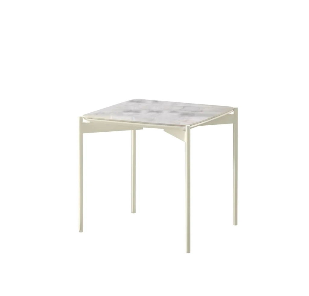 Ivy - Tavolino (45 x 45 x 45h) in Ceramica Bianca