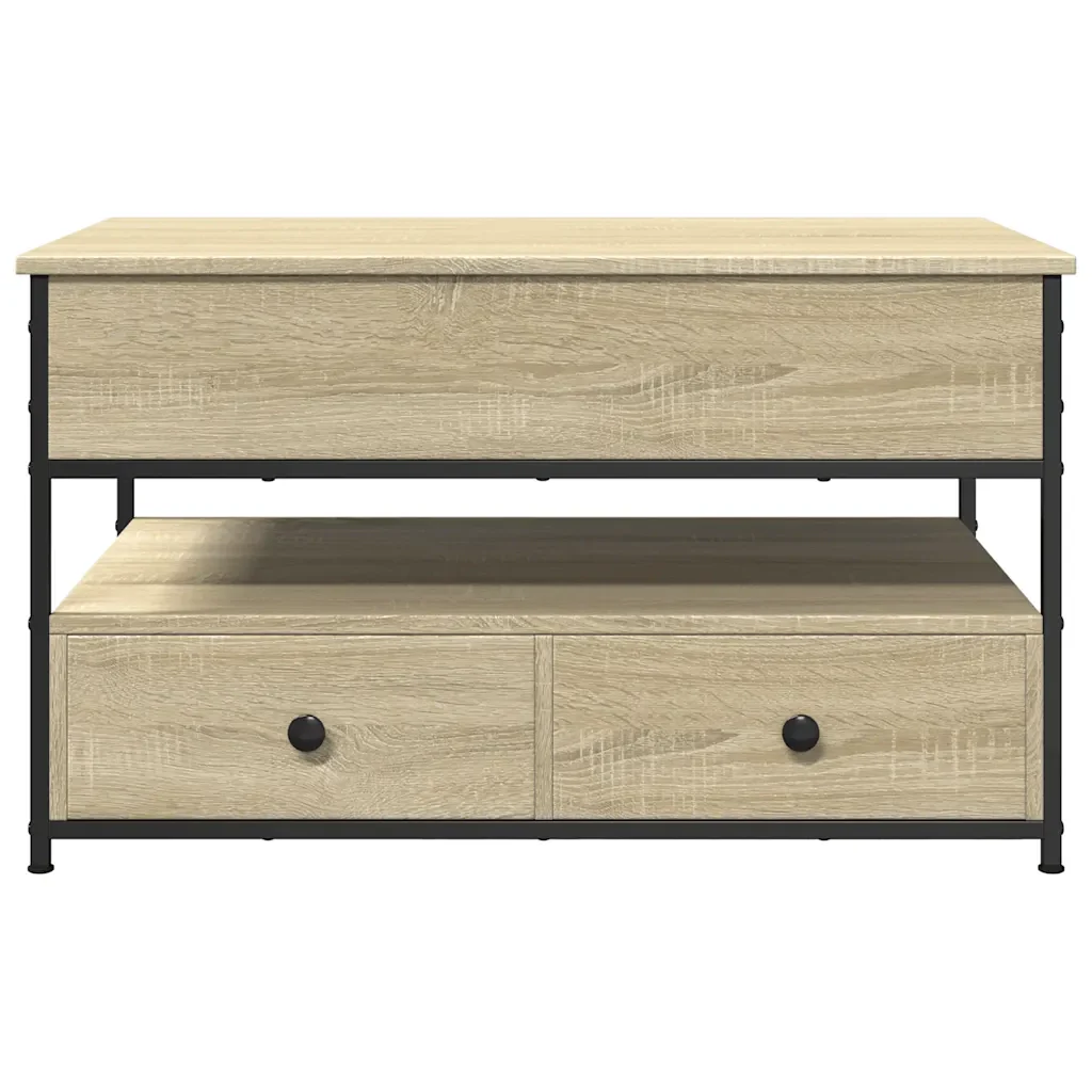 Tavolino Salotto Rovere Sonoma 85x50x50 cm Multistrato Metallo 845387 - Image 5
