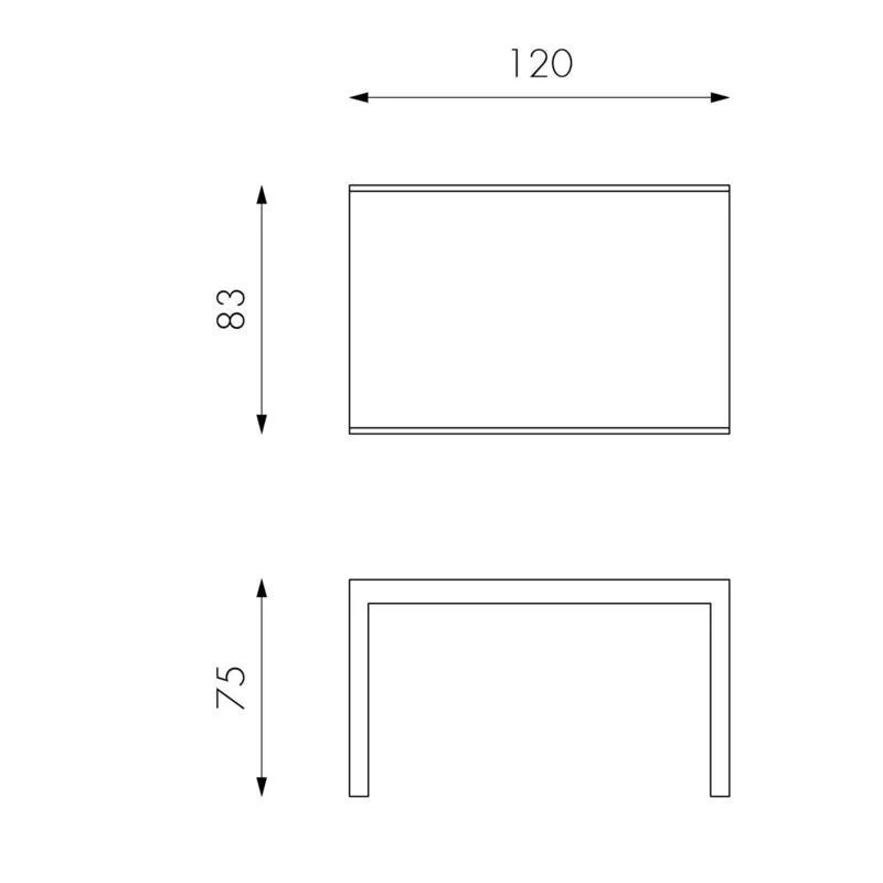 Tavolo Allungabile 120/350x83x75 cm in Metallo con Top in Vetro Bianco - Image 3