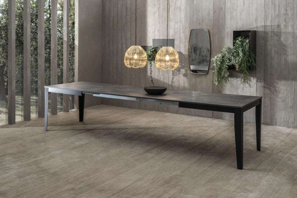 Tavolo Allungabile 130/290x80x76 cm in Melaminico Big Grigio - Image 4