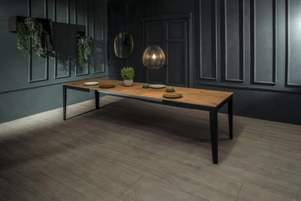 Tavolo Allungabile 130/290x80x76 cm in Melaminico Big Naturale - Image 5