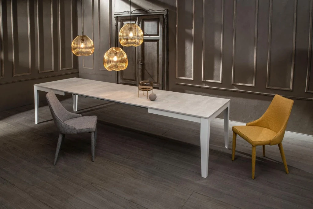 Tavolo Allungabile 156/316x90x76 cm in Melaminico Big Bianco - Image 4