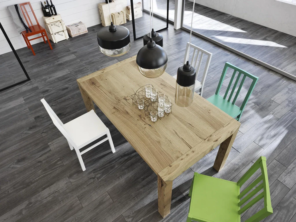 Tavolo Allungabile 160/240x90x76 cm in Rovere Impiallacciato Nevada Naturale - Image 3