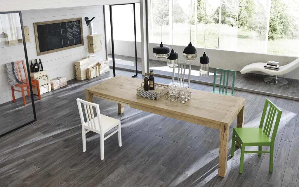 Tavolo Allungabile 160/240x90x76 cm in Rovere Impiallacciato Nevada Naturale - Image 4