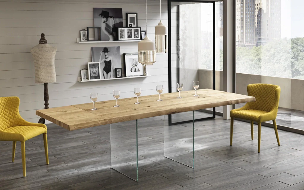 Tavolo Allungabile 160/240x90x76 cm in Rovere Impiallacciato Snooker Naturale - Image 3