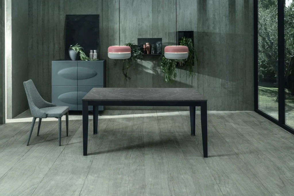 Tavolo allungabile antracite-nero 80 cm x 130- 290 cm H. 76 cm - Image 2