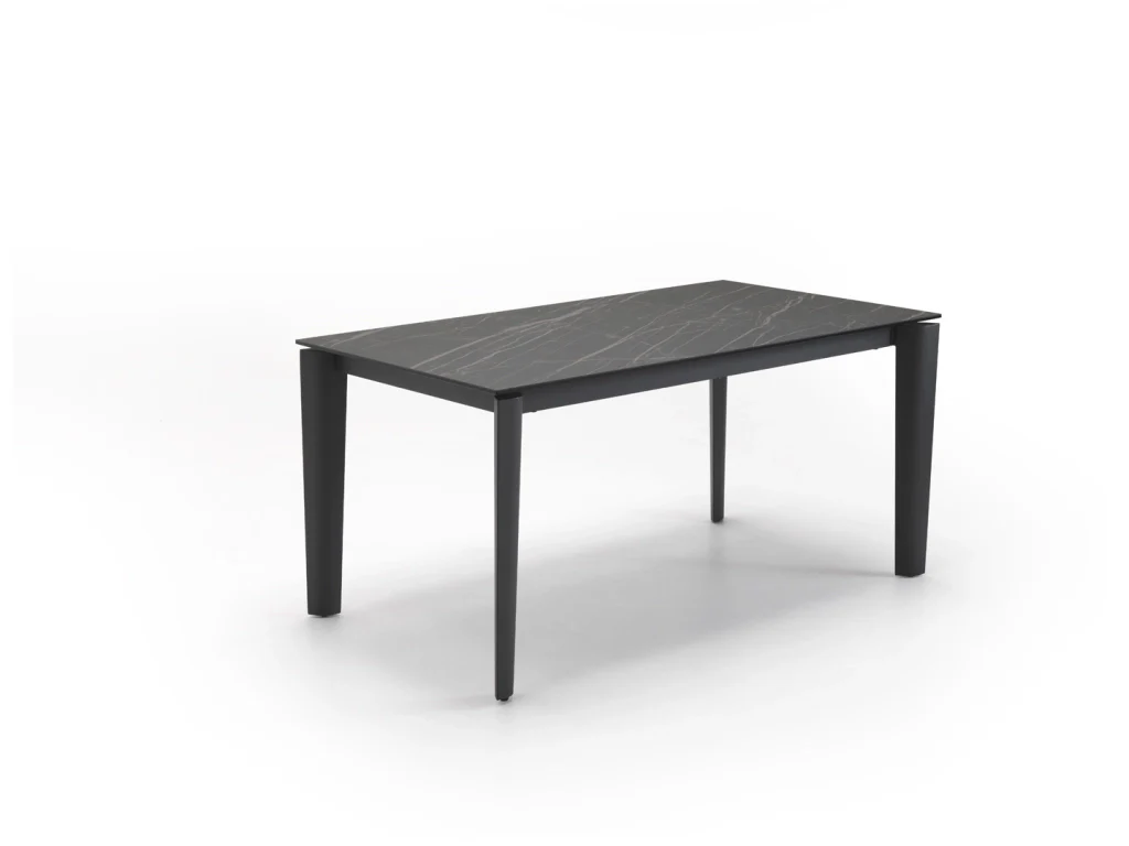 Tavolo Allungabile Horus - Top in ceramica marmo portoro nero e struttura in metallo antracite - Stones