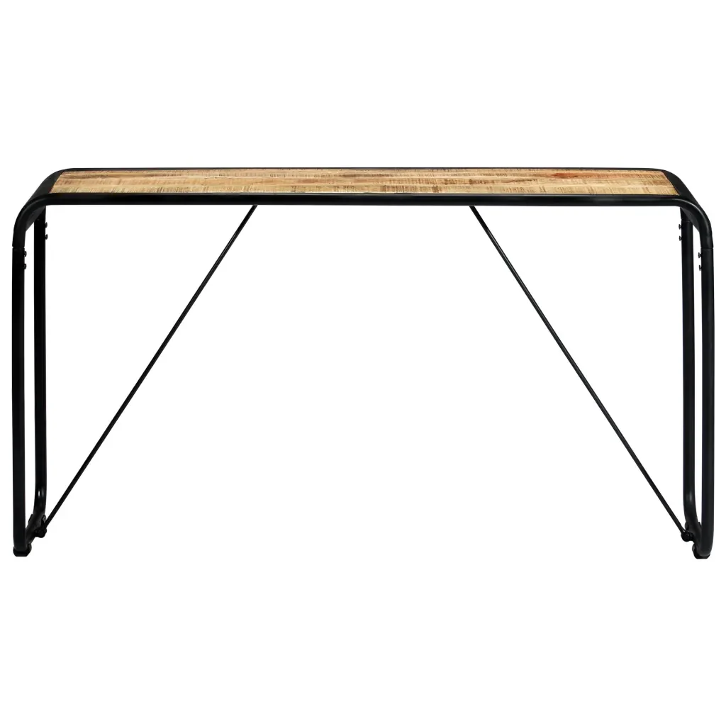 Tavolo Consolle 140x35x76 cm in Legno Massello di Mango Grezzo 247869