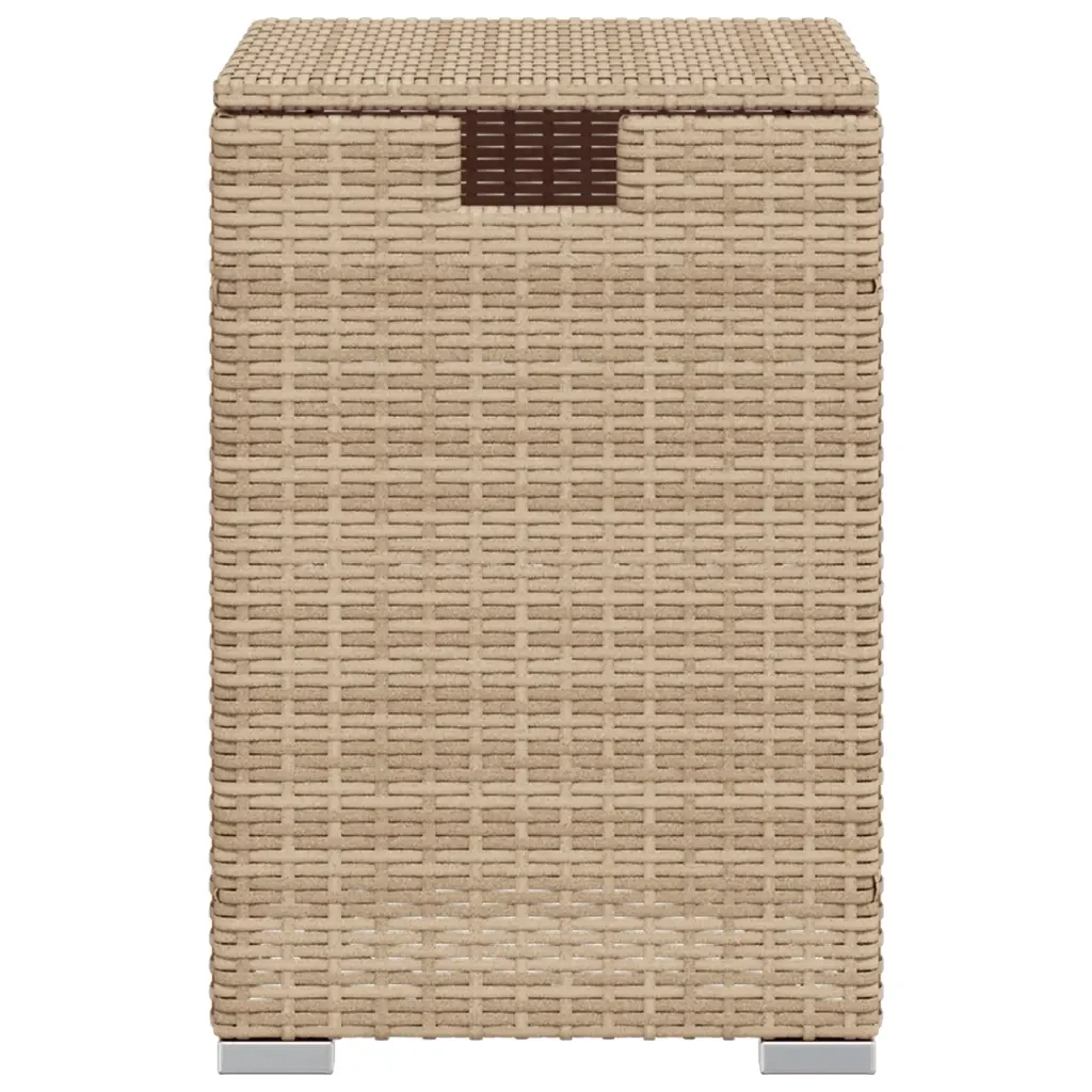 Tavolo Copri Serbatoio Propano Beige 40x40x60 cm in Polyrattan 366297 - Image 5